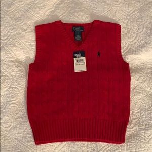 Polo by Ralph Lauren boys knit red vest